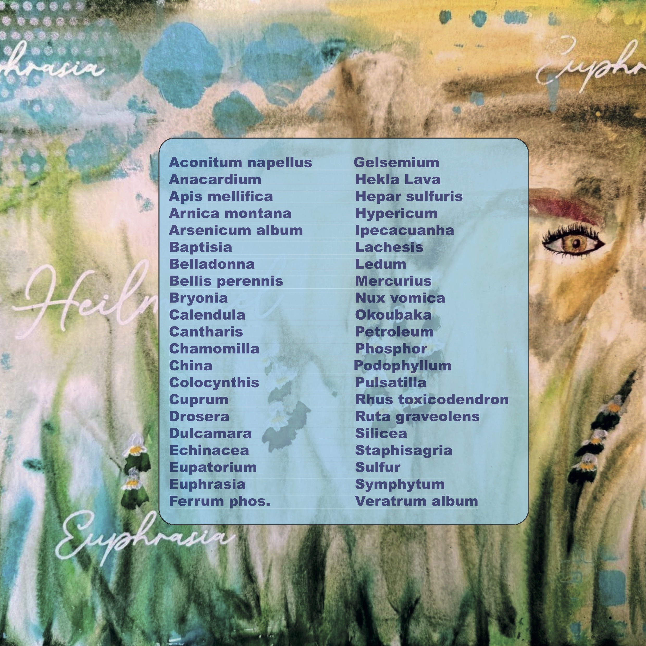 Mittel der homöopathischen Hausapotheke